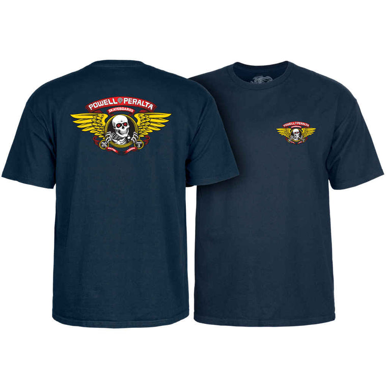 Powell Peralta Winged Ripper Tee Navy