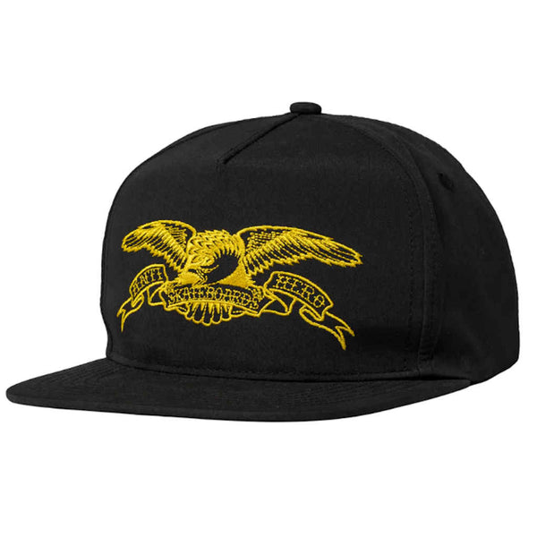 Anti Hero Basic Eagle Snapback Black Mustard