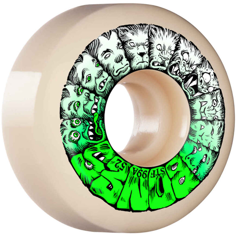 Bones Wheels STF Sidecuts V5 Weird Wolf 99A 52mm