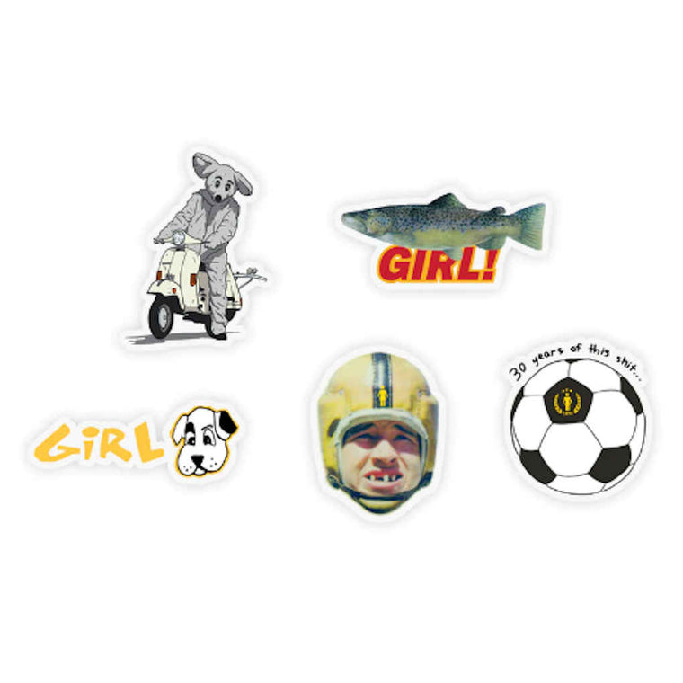 Girl Three Decades Sticker 5 Pack