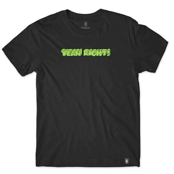 Girl Yeah Right Tee Black Medium ONLY