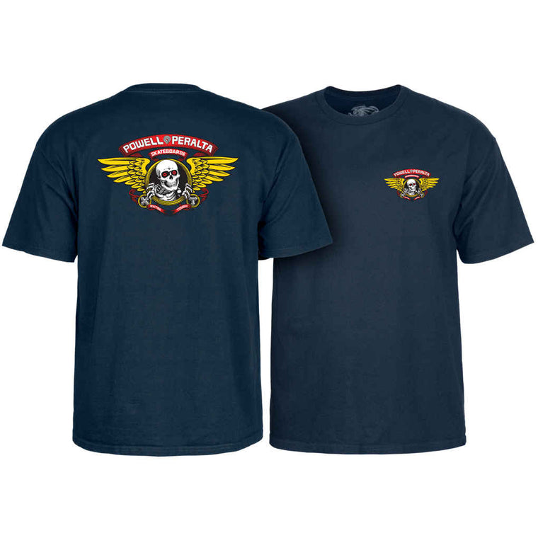 Powell Peralta Winged Ripper Tee Navy Large ONLY