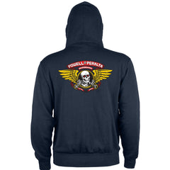 Powell Peralta Winged Ripper Zip Hoodie Navy
