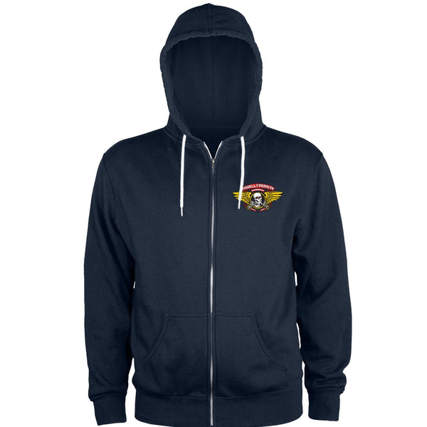 Powell Peralta Winged Ripper Zip Hoodie Navy
