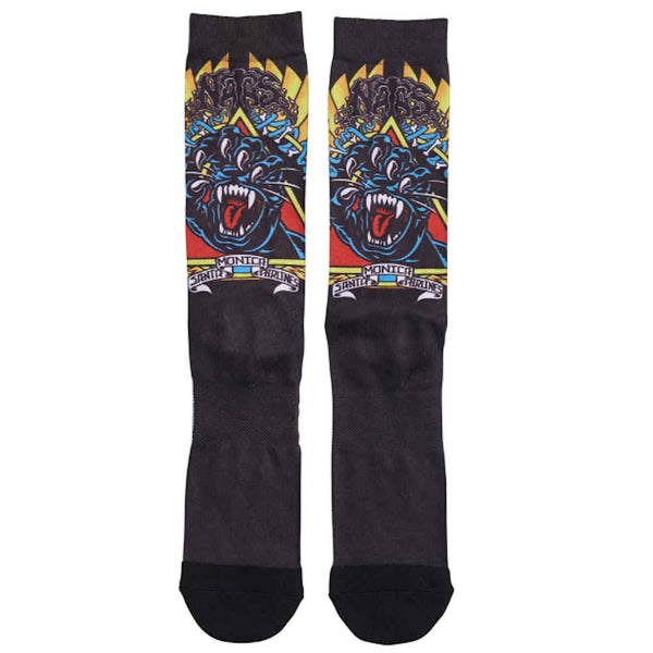 Santa Cruz Tall Socks Screaming Panther Black