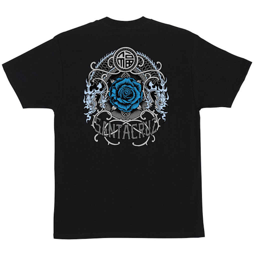 Santa Cruz Dressen Rose Crew One Tee Black