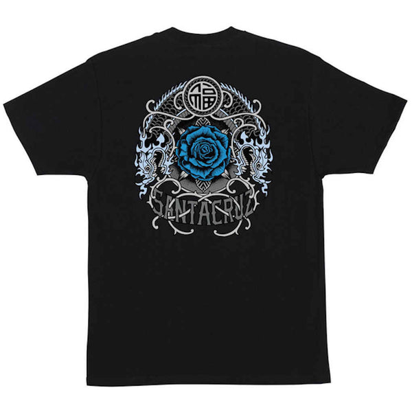Santa Cruz Dressen Rose Crew One Tee Black