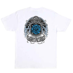 Santa Cruz Dressen Rose Crew One Tee White Medium ONLY