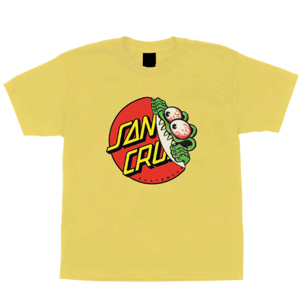 Youth Santa Cruz Beware Dot Tee Yellow