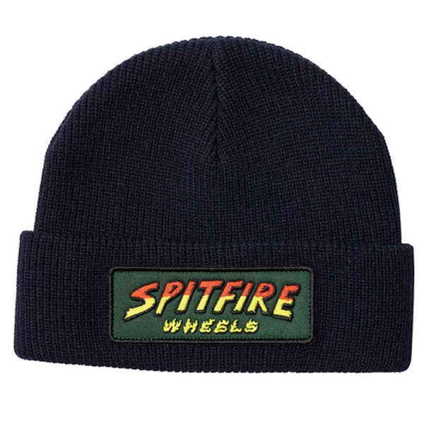 Spitfire Hell Hounds Script Patch Cuff Beanie Navy