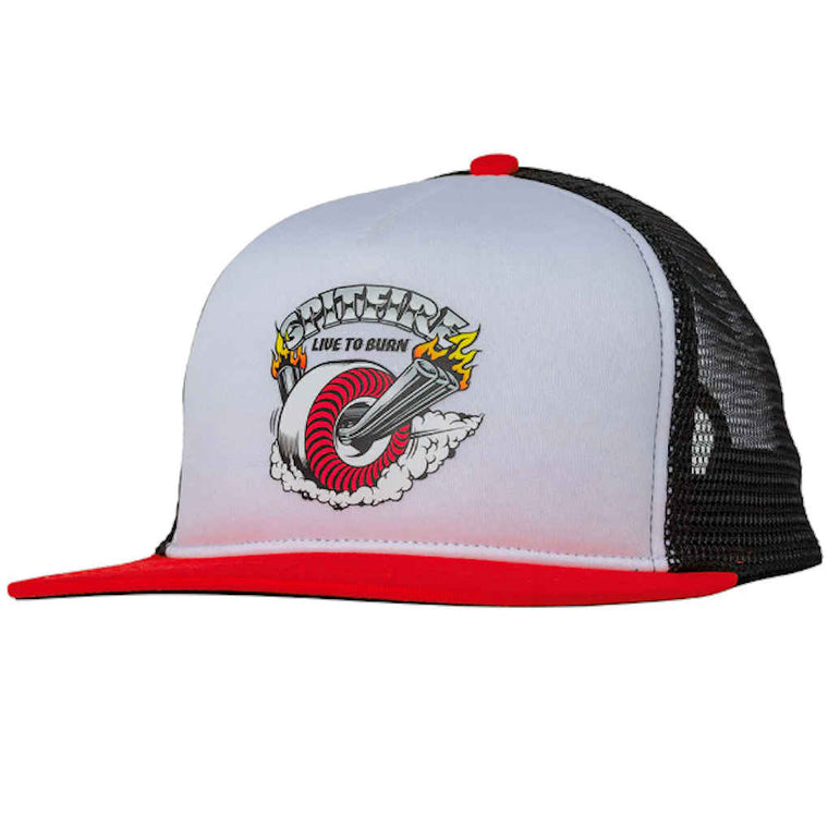 Spitfire Burnout Snapback Trucker White Red Black