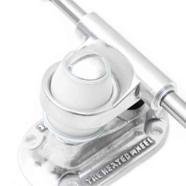 The Heated Wheel Polarizer Trucks Mini White 4.5"