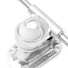 The Heated Wheel Polarizer Trucks Mini White 4.5"