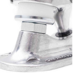 The Heated Wheel Polarizer Trucks Mini White 4.5"