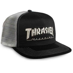 Thrasher Embroidered Mag Logo Mesh Black Grey