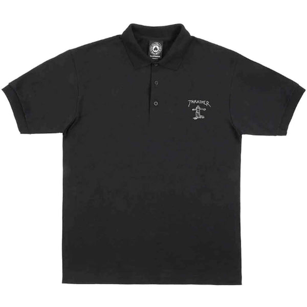 Thrasher Little Gonz Embroidered Polo Black Large ONLY