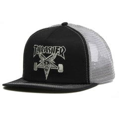 Thrasher Embroidered Skate Goat Mesh Black Grey