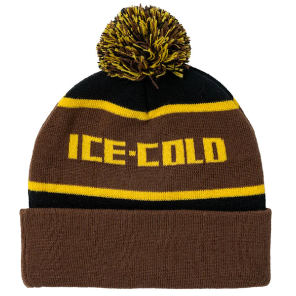 Anti Hero Ice Cold Pom Beanie Black Brown Gold
