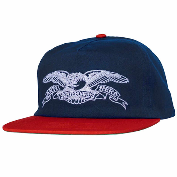 Anti Hero Basic Eagle Snapback Navy Red