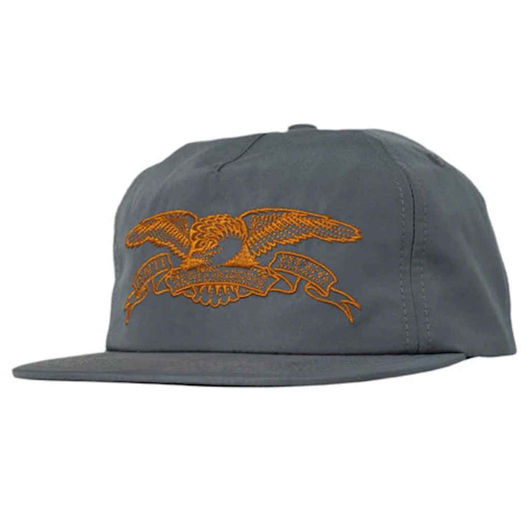 Anti Hero Basic Eagle Snapback Charcoal Orange