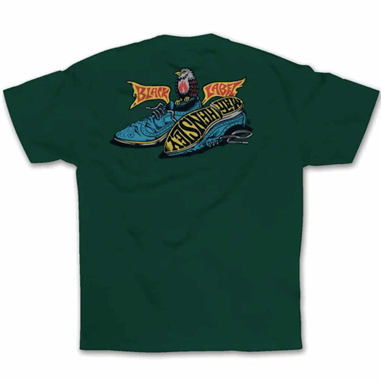 Black Label Hensley Wingtips Tee Green
