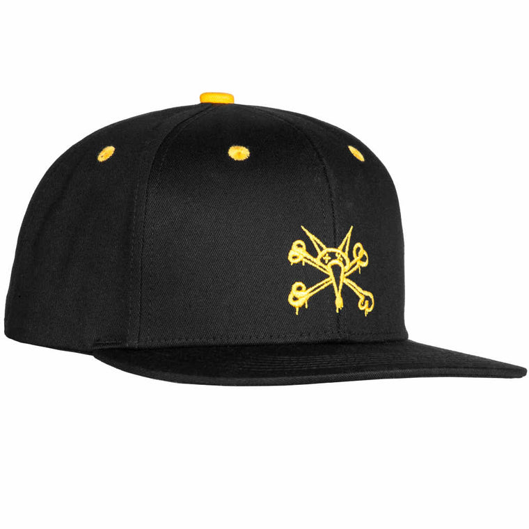 Bones Snapback Vato Rat 6 Panel Black
