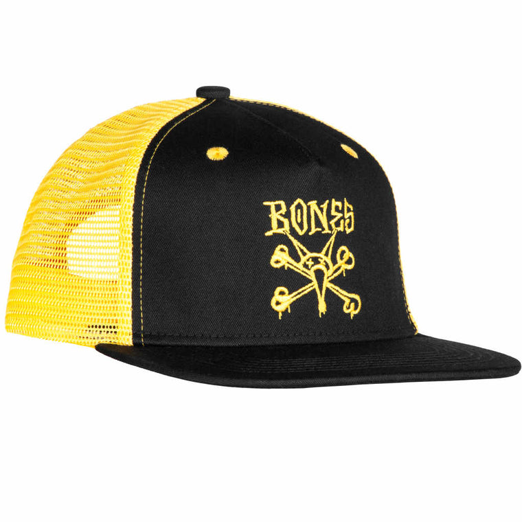 Bones Trucker Cap Vato Rat Two Tone Black Gold