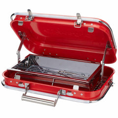 Chocolate Chunk Red Folding Charcoal Grill