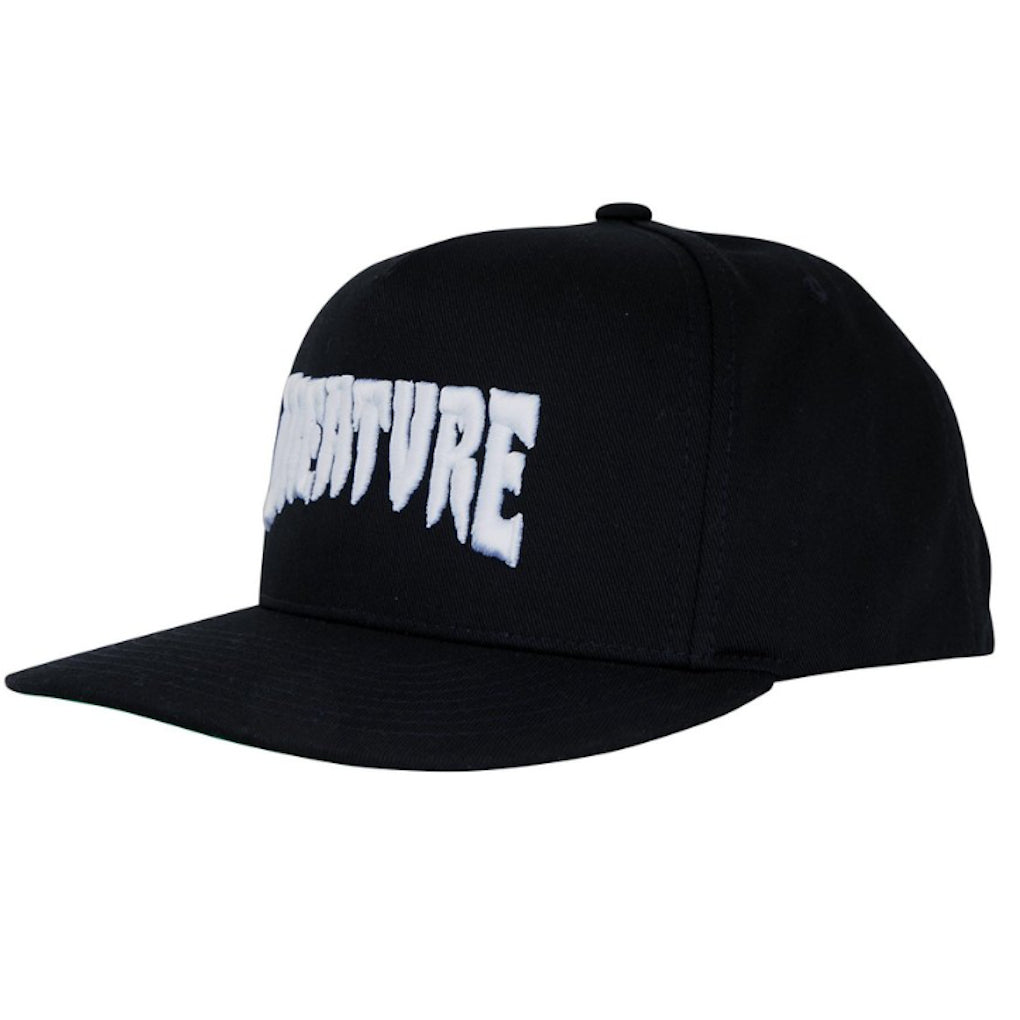Creature Mono Logo Snapback Hat Black