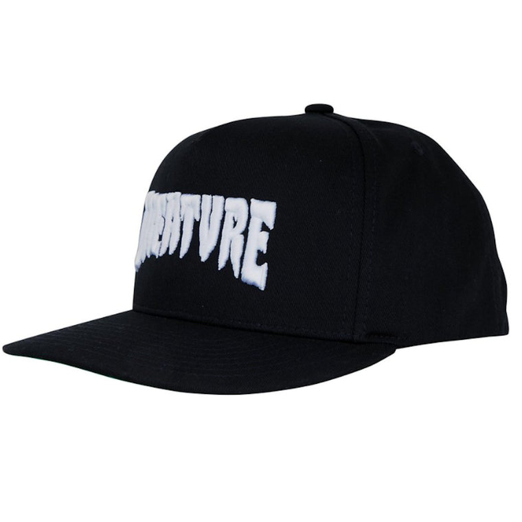 Creature Mono Logo Snapback Hat Black