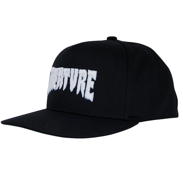 Creature Mono Logo Snapback Hat Black
