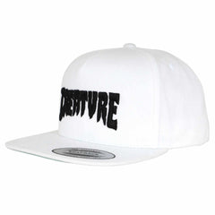 Creature Mono Logo Snapback Hat White