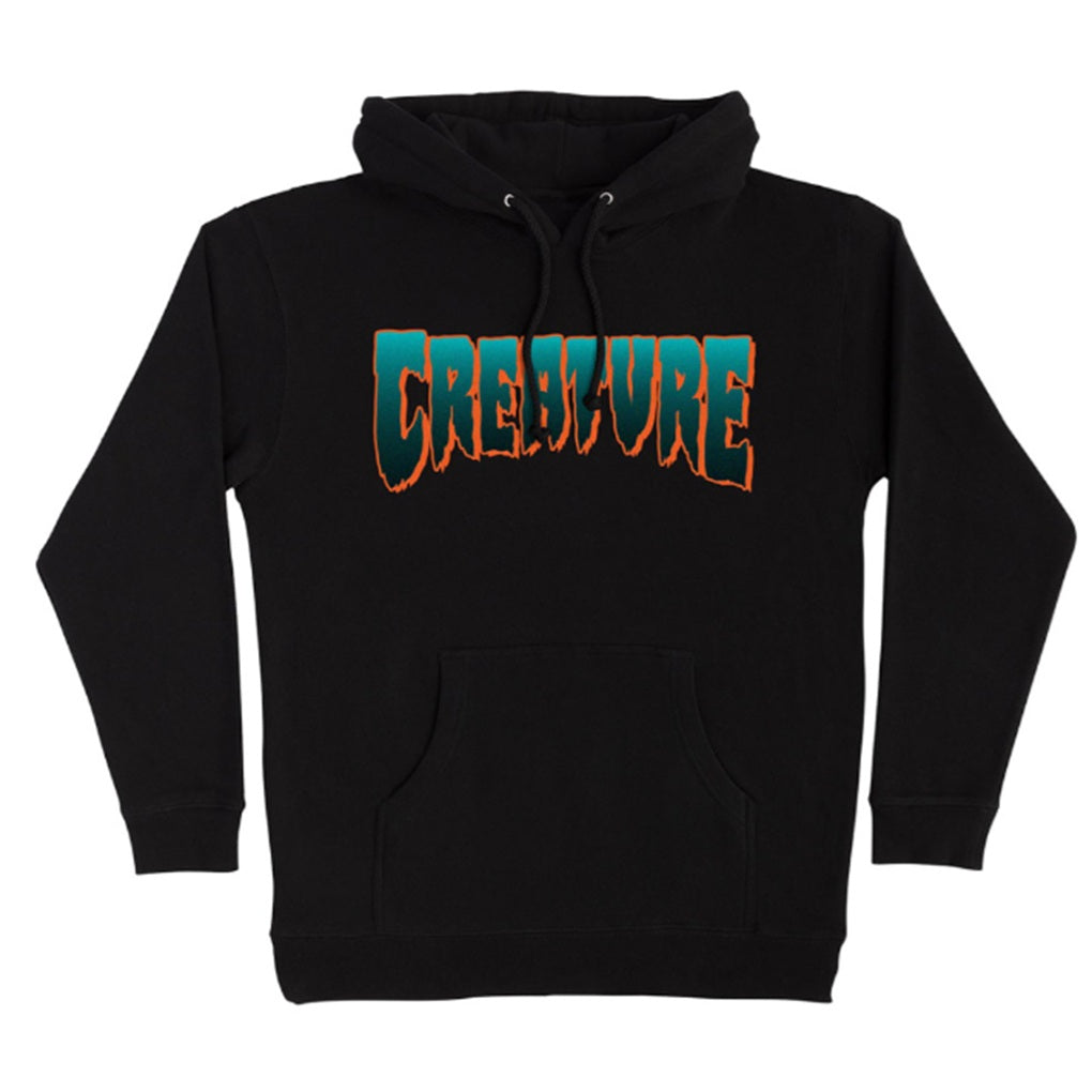 Creature Logo Hoodie Black Teal