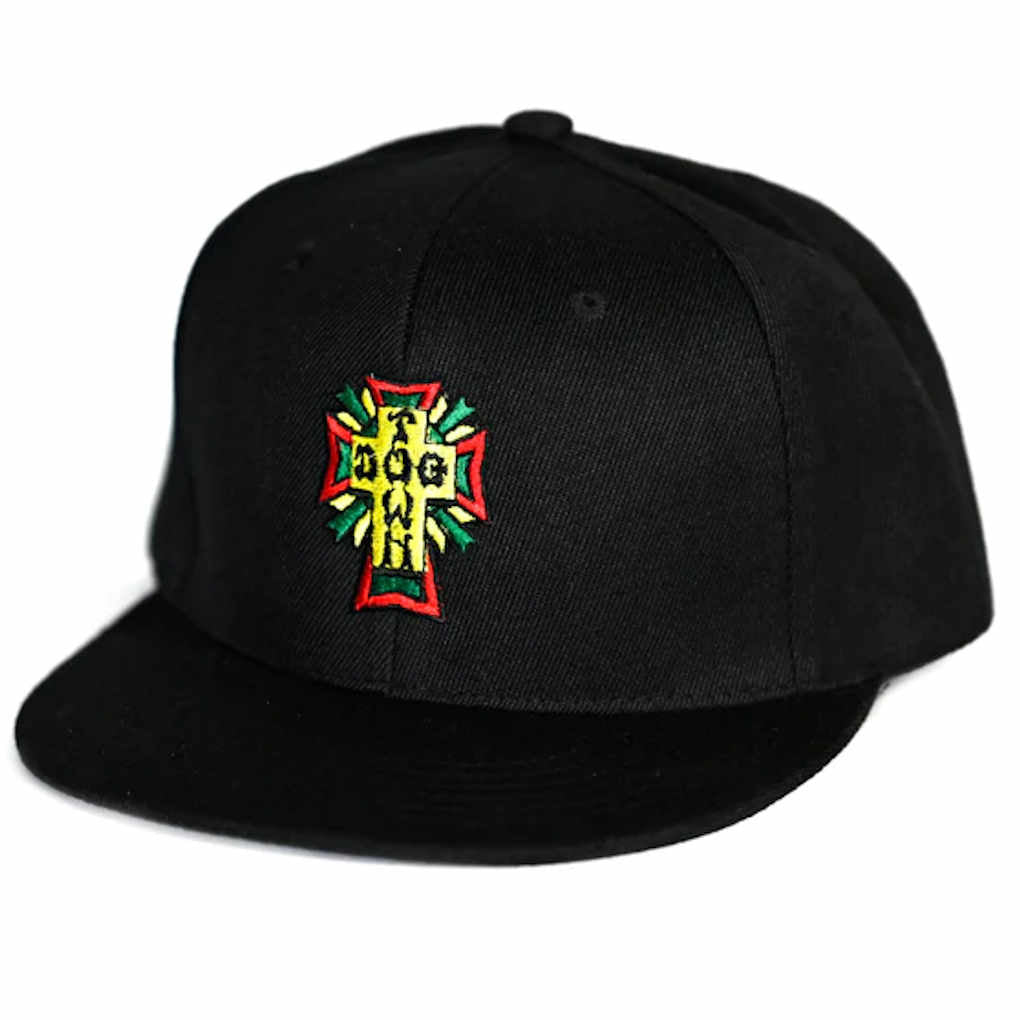 Dogtown Snapback Cross Logo Black