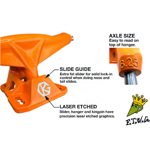 Grind King Trucks Locker Orange 8.25"