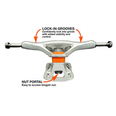Grind King Trucks Locker Silver 8"