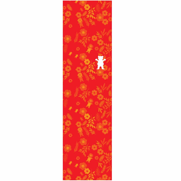 Grizzly Grip Tape Sheet Smell The Flowers Red