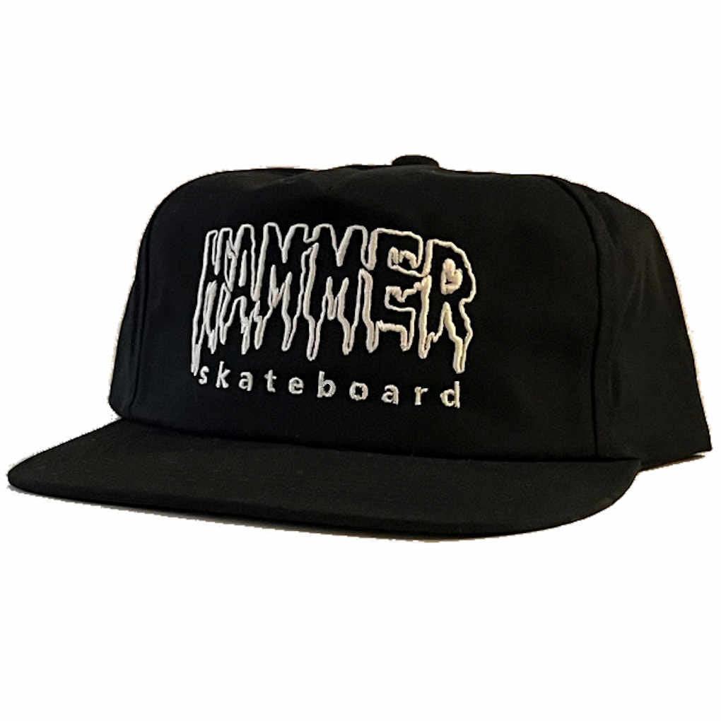 Hammer Grave Drip Snapback Hat Black