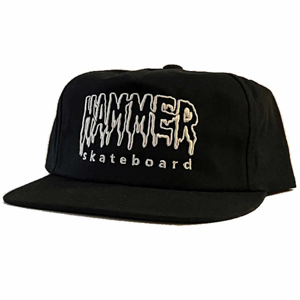 Hammer Grave Drip Snapback Hat Black