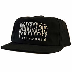 Hammer Grave Drip Snapback Hat Black