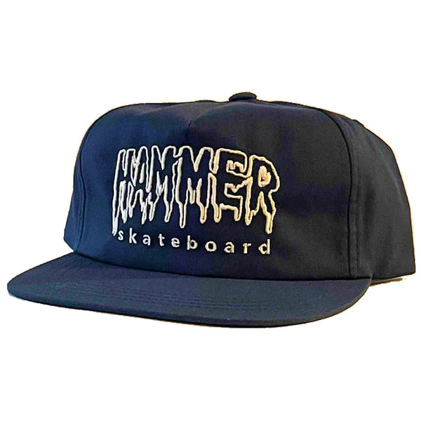 Hammer Grave Drip Snapback Hat Navy