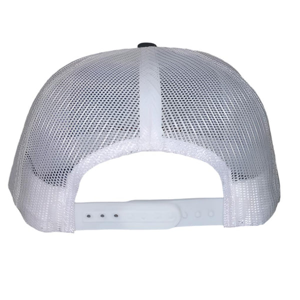 Hammer Skull Logo Trucker Hat Black White