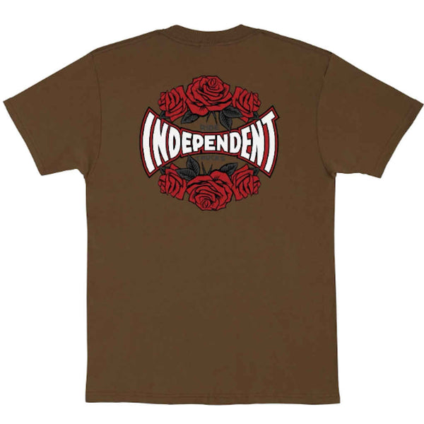 Independent Rose Span Tee Dark Chocolate