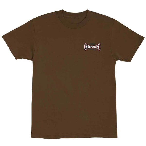 Independent Rose Span Tee Dark Chocolate