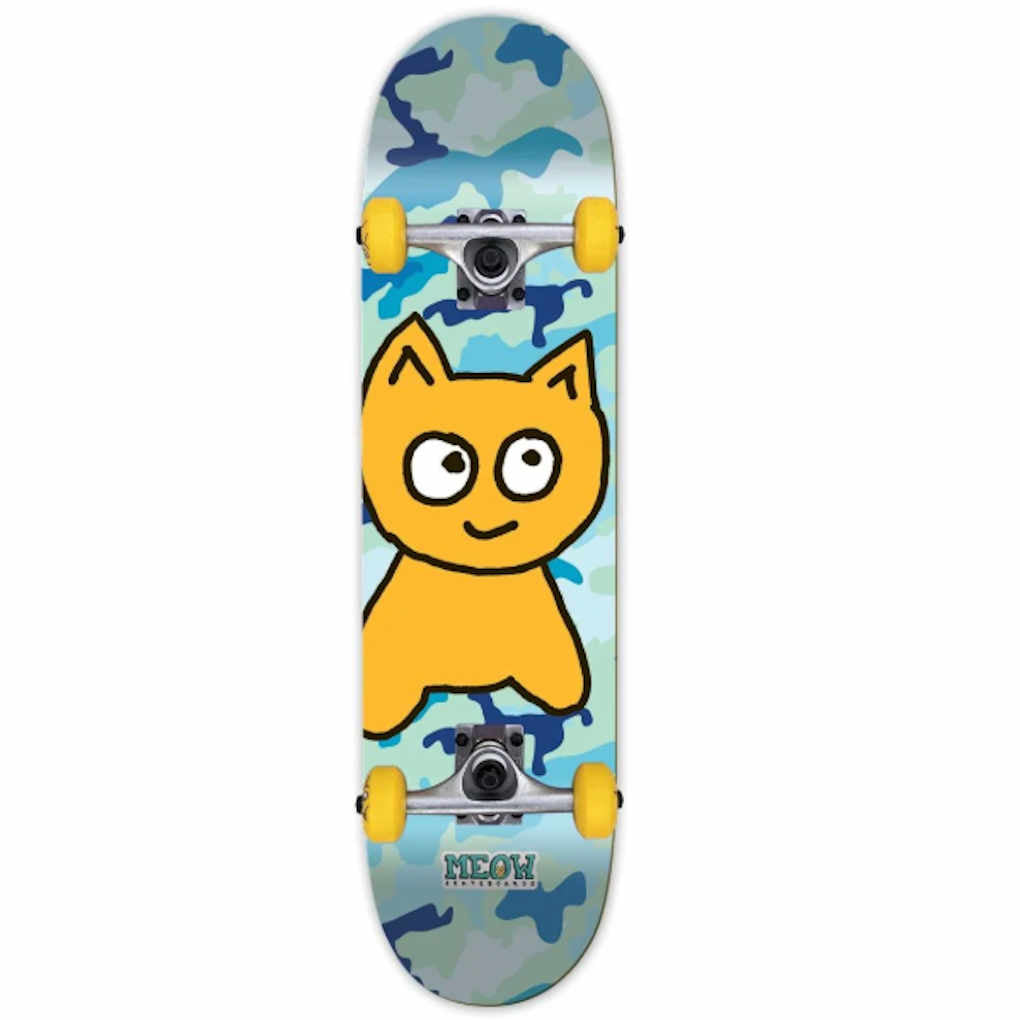 Meow Big Cat Blue Camo Large 8"