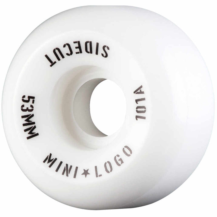 Mini Logo Wheels Sidecut 101A 53mm White