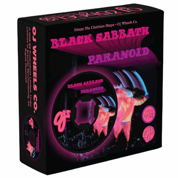 OJ Wheels Chubbies Black Sabbath Paranoid 99A 56mm Black