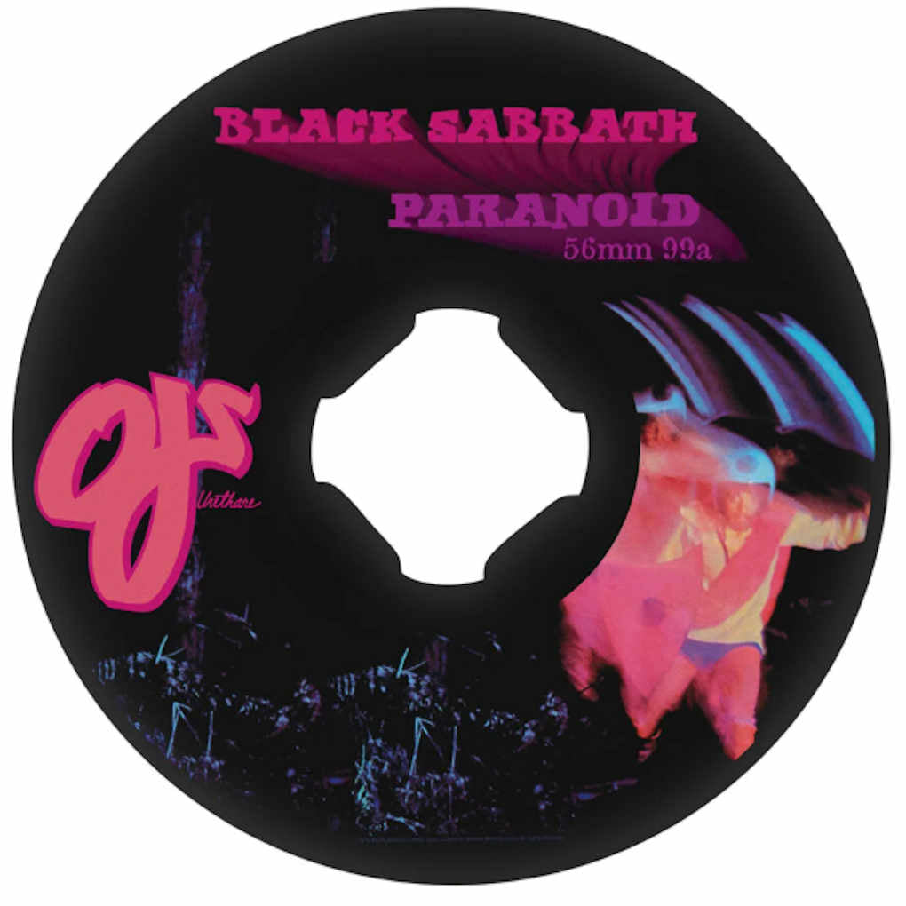 OJ Wheels Chubbies Black Sabbath Paranoid 99A 56mm Black
