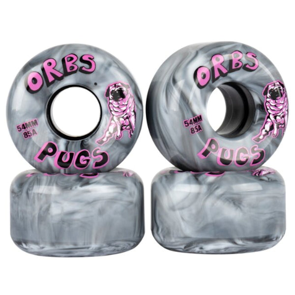 Orbs Wheels Pugs 85A 54mm Black White Swirl