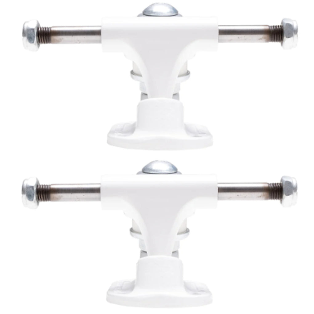 The Heated Wheel Polarizer Trucks Mini White 4.5"